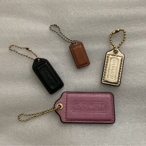 Authentic Coach Leather Hangtag Bundle | Pink • Black • Brown • Metallic